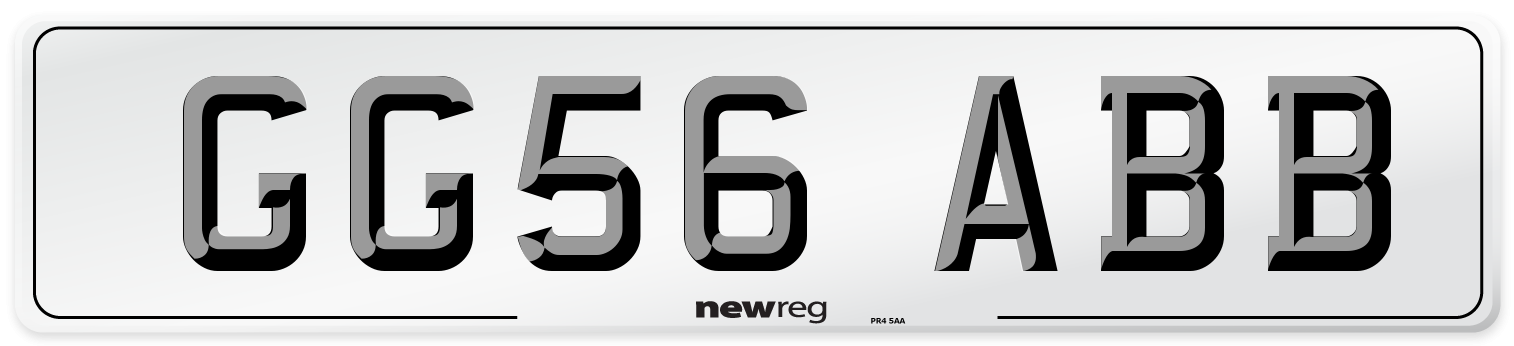 GG56 ABB Number Plate from New Reg